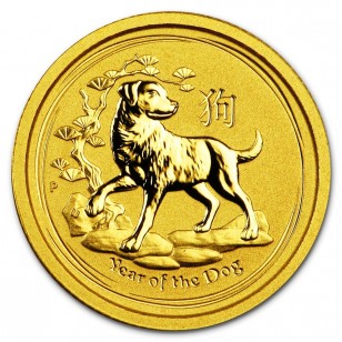 Australian Perth Mint Series II Lunar Gold One-Twentieth Ounce 2018 Dog 
