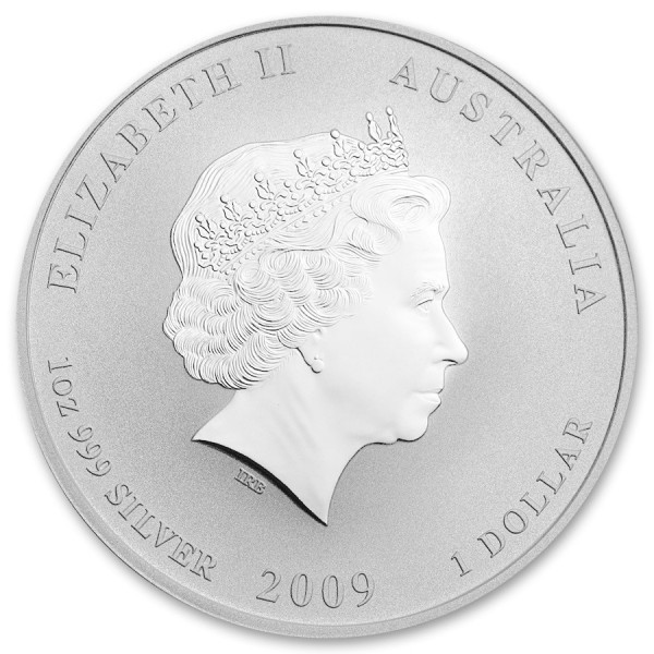2009 Australia Year of the Ox Ochse 1/2 oz Half Ounce Silver 999 Lunar 2 BU 