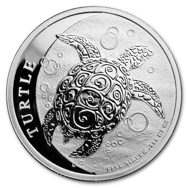 2018 New Zealand Mint $2 Niue Hawksbill Turtle Taku 1 oz .999 Silver Coin 
