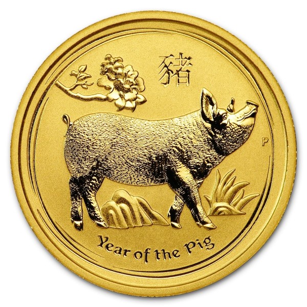 2019 P Australia PROOF GOLD $15 Lunar Year of the PIG NGC PF70 1/10 oz Coin ER 