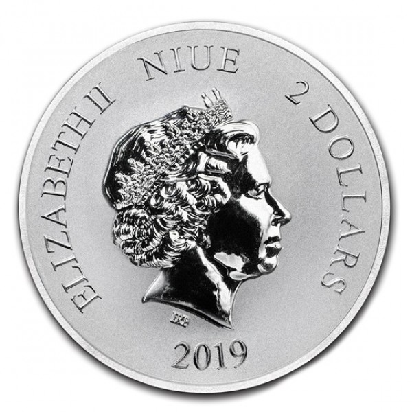 2019 Niue 1 oz Silver $2 Celestial Animals The Green Dragon Coin Low Mtg 10,000 