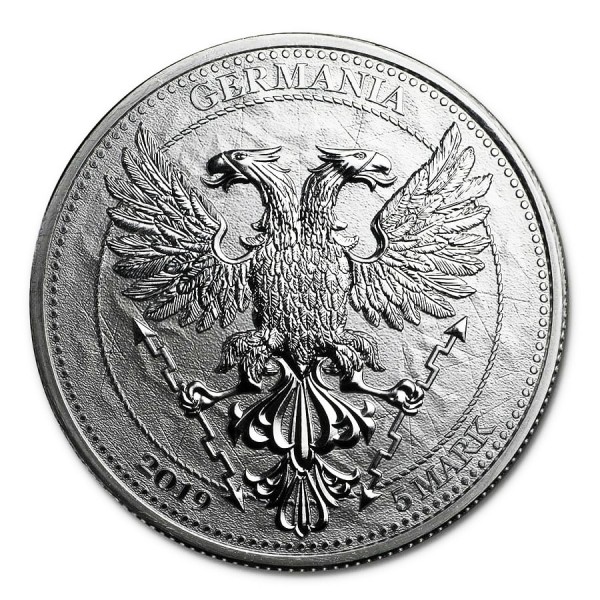 2019 1 oz 1 Mark Germania Mint Silver Oak Leaf Coin BU | European Mint