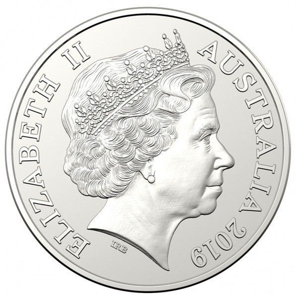 MOB OF ROOS 2019 1 oz BU Silver Coin Merlion Privy Mark in Capsule AUSTRALIA 