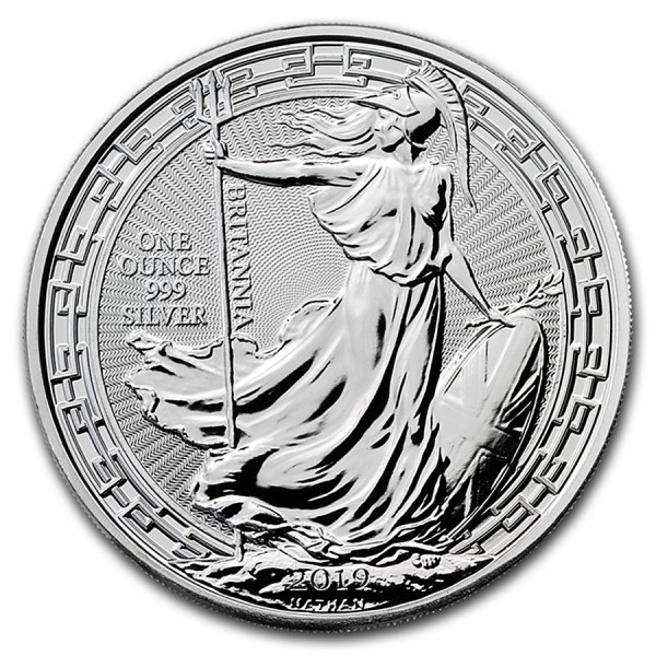 2019 Great Britain 1 oz Silver Britannia Oriental Border £2 Coin GEM BU SKU56992 