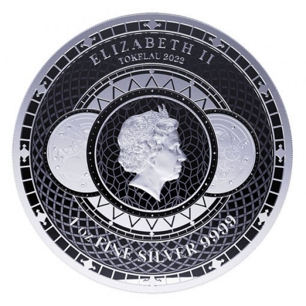 2022 1 oz $6 NZD Tokelau Silver Chronos Coin BU | European Mint