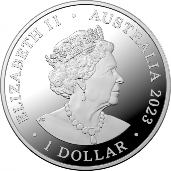 2023 1 oz $1 Australia's Most Dangerous Box Jellyfish Silver coin 
