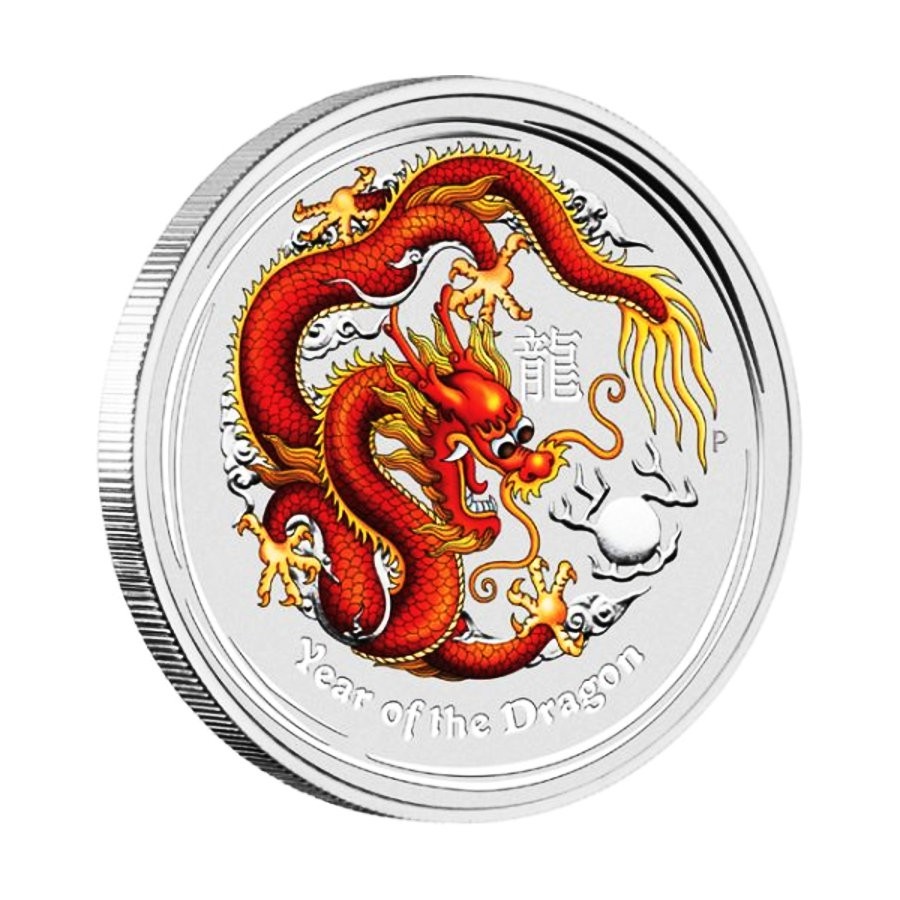 Details about   Year Of The Dragon 2012 Colorized 1/2 Ounce