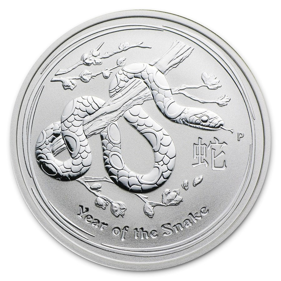 2013 Australian Lunar Year Of The Snake Colorized 50¢ 1/2 Oz Silver Proof Coin 