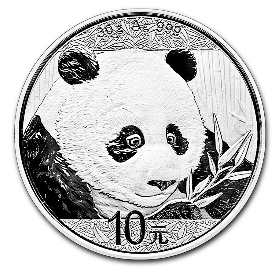 2016 China Silver Panda coin 30 gram .999 Fine 10 Yuan Chinese in Capsule
