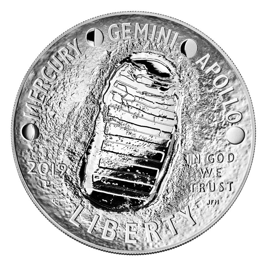 Proof-Like, New 1 oz Apollo 11 Splash Down Silver Round