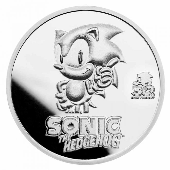 2021 1 oz $2 NZD Niue Sonic the Hedgehog 30th Anniversary Silver 