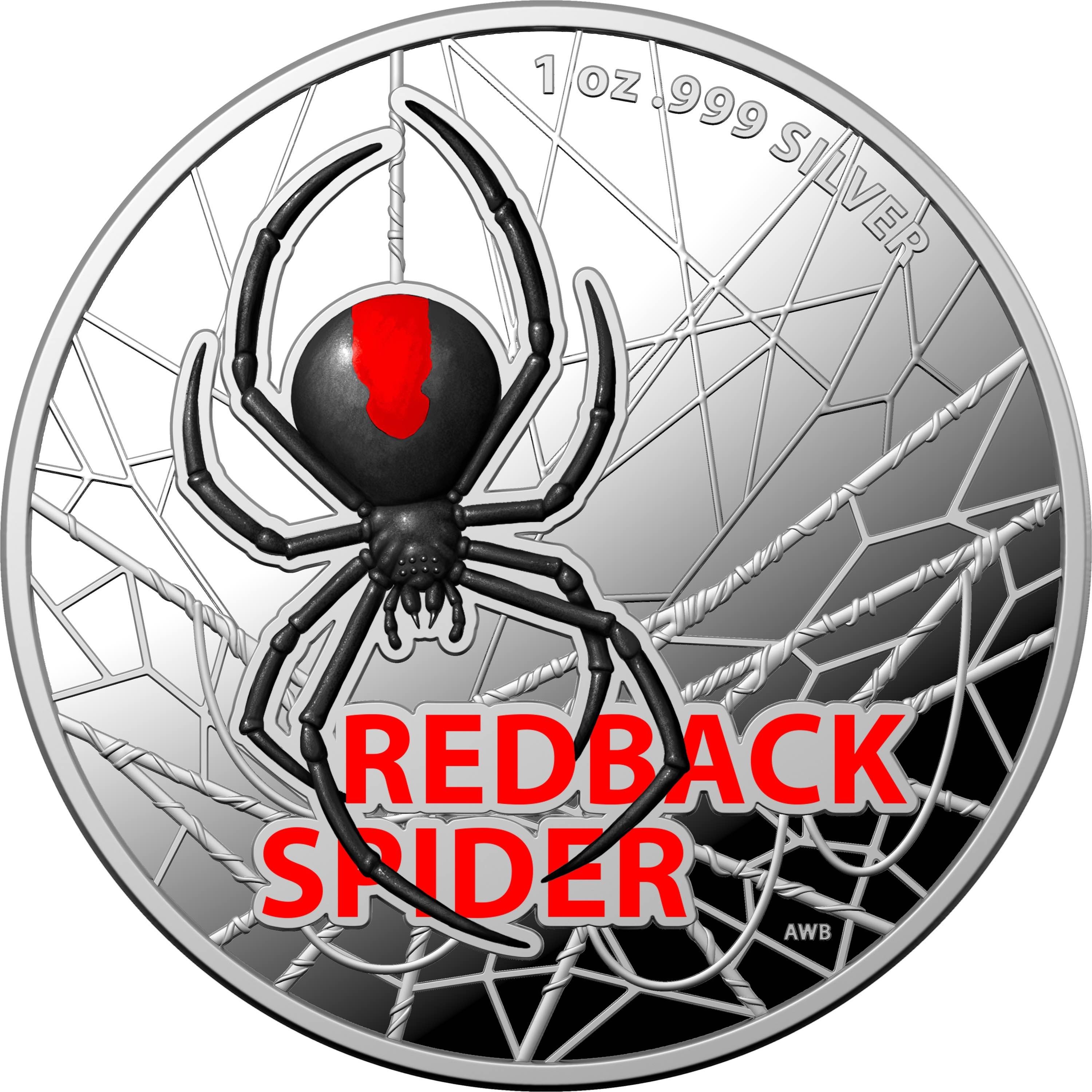 Details about   2020 Australia $1 RedBack Spider Colorized Ruthenium 1oz .999 Silver Coin 