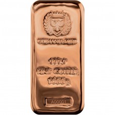 1 Kilo  999.9 Fine Copper Germania Mint Cast Bar