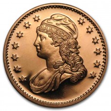 1 oz Capped Bust 999 Fine Copper Round