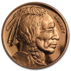 1 oz Indian Head with Buffalo 999 Fine Copper Round