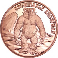 1 oz Cryptid Creatures Abominable Snowman 999 Copper round