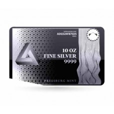 10 oz Pressburg Mint 9999 Fine Silver Triangle Bar 