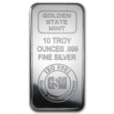 10 oz .999 Golden State Mint Fine Silver Bar (PRE-SALE)