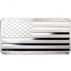 10 oz US Flag Design 999 Fine Silver Bar