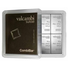 10 x 10g Valcambi Suisse CombiBar .999 Fine Silver