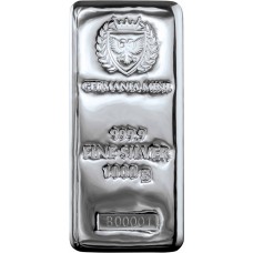 1 Kilo Germania Mint 9999 Fine Silver Cast Bar
