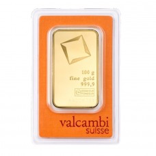 100g Gold bar Valcambi Suisse LBMA Certified