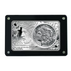 2021 2 oz 100th Anniversary US Silver Morgan Dollar Set Coin-Bar