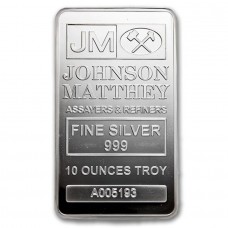 10 oz Johnson Matthey 999 Fine Silver Bar (PRE-SALE)