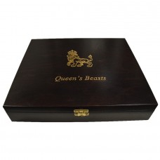 Wooden Case Box Queen's Beasts series 10 oz Display 10 Silver Coins Holder