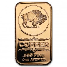 1 oz Buffalo Nickel 999 Fine Copper Bar