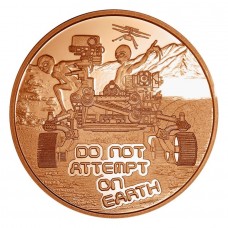 1 oz Area 51 Aliens Do Not Attempt On Earth 999 Fine Copper Round