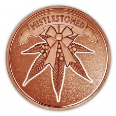 1 oz Cannabis Mistlestoned 999 Fine Copper Round