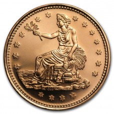 1 oz Trade Dollar 999 Fine Copper Round