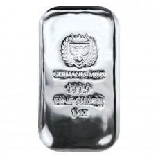 1 oz Germania Mint 9999 Fine Silver Cast Bar 