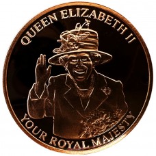 1 oz Your Majesty Queen Elizabeth II 999 Copper Round