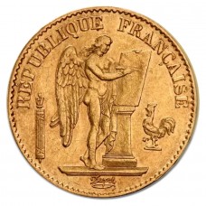 France 3rd Republic 20 Francs Angel (Génie) Gold Coin (Random Years)