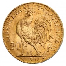 France 20 Francs Marianne Rooster Gold Coin (Random Years)