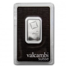 20 Gram Valcambi Suisse Platinum Bar 