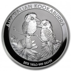 2013 1 Kilo $30 AUD Australian Silver Kookaburra Coin (In Capsule)