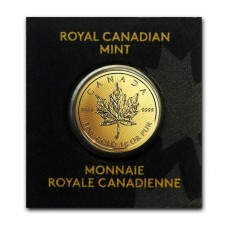 1 Gram $0.5 CAD 9999 Canadian Gold Maple Leaf Coin BU
