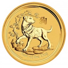 2018 1/20 oz $5 AUD Australian Lunar Series II Year of the Dog Gold Coin