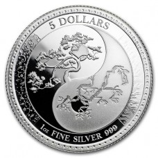 2018 1 oz $5 NZD Tokelau Silver Equilibrium Coin BU In Capsule 