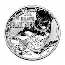 2018 1 oz $1 Australian Silver Marvel Black Panther Tuvalu Coin BU (In Capsule)
