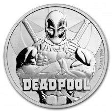 2018 1 oz $1 Australian Silver Marvel Deadpool Tuvalu Coin BU (In Capsule)
