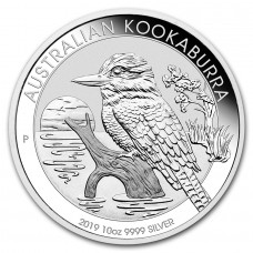 2019 10 oz $10 AUD Australia Silver Kookaburra Coin BU (In Capsule)