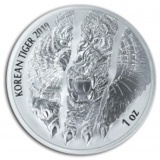 2019 1 oz South Korea Silver Tiger Coin (Circulated)