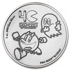 2020 1 oz $2 NZD Niue PAC-MAN 40th Anniversary Silver Coin BU
