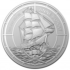 2021 1 oz $2 Royal Australia Mint Anne Bonny Pirate Queen's Series Silver Coin BU