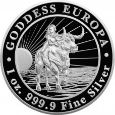 2022 1oz $5 NZD Tokelau Goddess Europa Silver Coin BU (PRE-SALE)