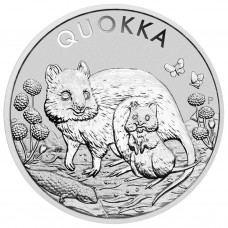 2021 1 oz $1 AUD Australian Silver Quokka Coin BU 